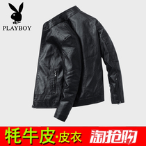 Leather jacket man leather jacket Henning head layer cow leather spring autumn thin section 2022 new casual cotton sheepskin locomotive jacket