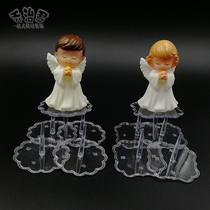 Cake decoration fittings base transparent square plastic base baking accessories dolls fixed base