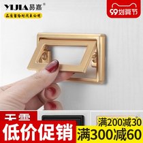 Modern minimalist Golden Cabinet wardrobe door handle pull-up flap invisible dark handle buckle bedside table drawer clasp