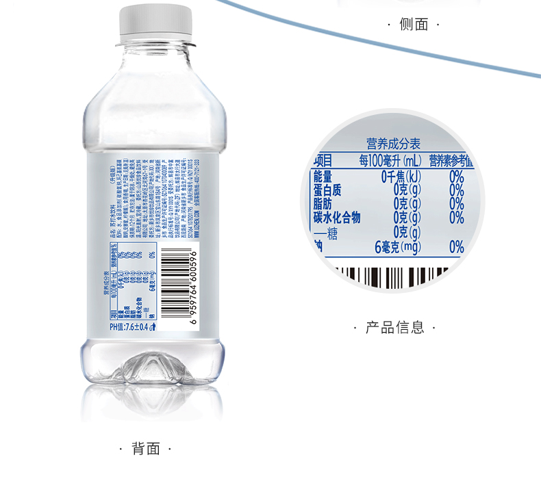 苏打水营养成分表图片