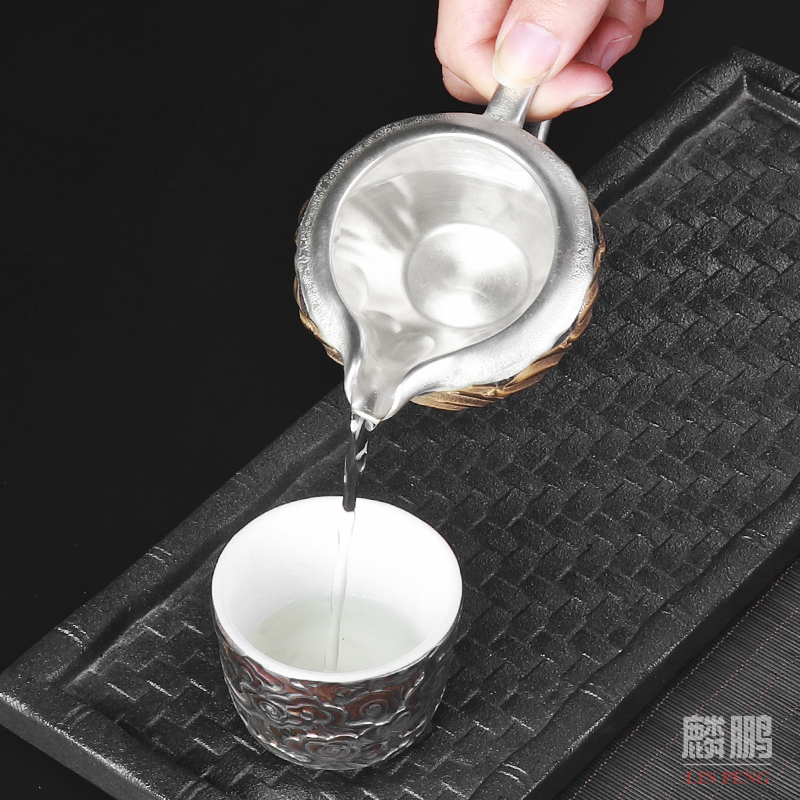 Artisan fairy fair keller sterling silver 999 large household antique checking jingdezhen ceramic tea tea