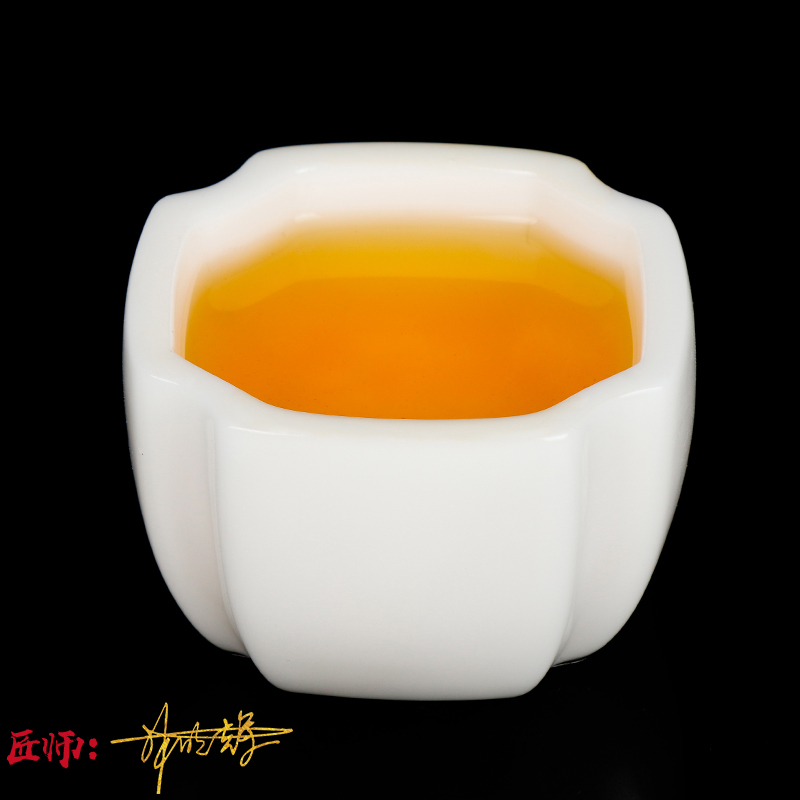 The Master artisan fairy ringo Lin dehua white porcelain teacup personal special masters cup sample tea cup household kung fu tea cups