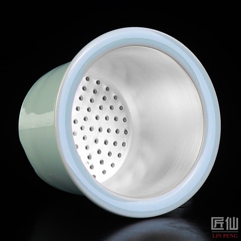 Checking out silver cup 999 sterling silver, ceramic filter with cover the tank tea cup large capacity from the office