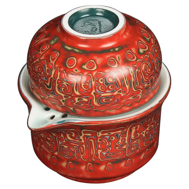 Artisan fairy famous amplifier crack cup a pot of restoring ancient ways a ceramic household pure manual portable travel tea set