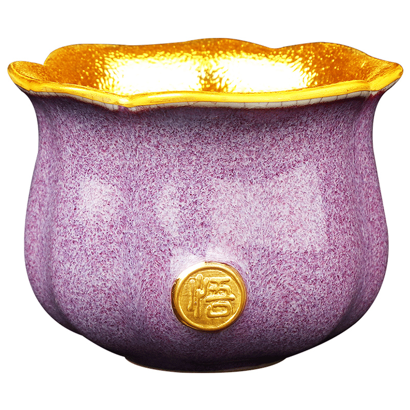 The master artisan fairy Peng Guihui gold cup sample tea cup masterpieces ceramic kung fu tea master cup single CPU
