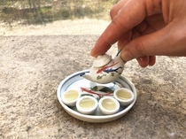 Ceramic mini early education tea making tools Childrens time Childrens home toys set crafts l