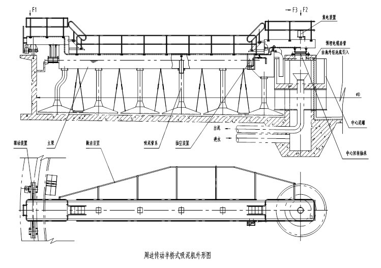 中心传动刮泥机结构图图片