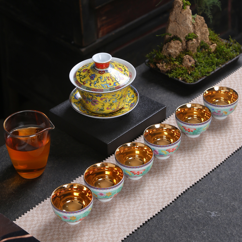 Jingdezhen pastel grilled ceramic individual cup single cup six set household contracted creative hat to suit the cups