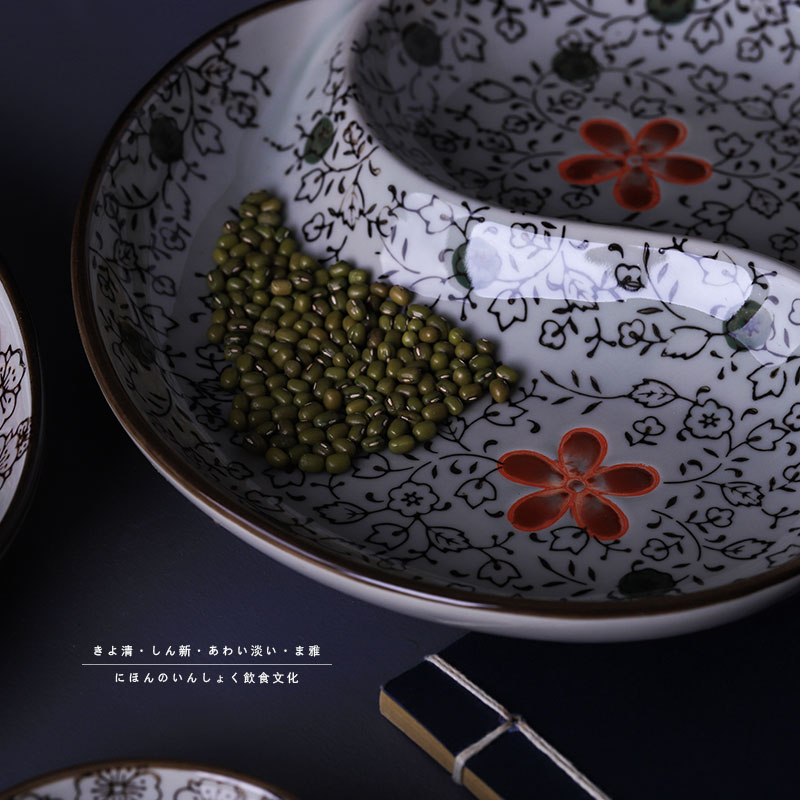 Point a Japanese creative ceramic tableware space vegetables disc 2 g FanPan dinning of breakfast tray was all the home plate