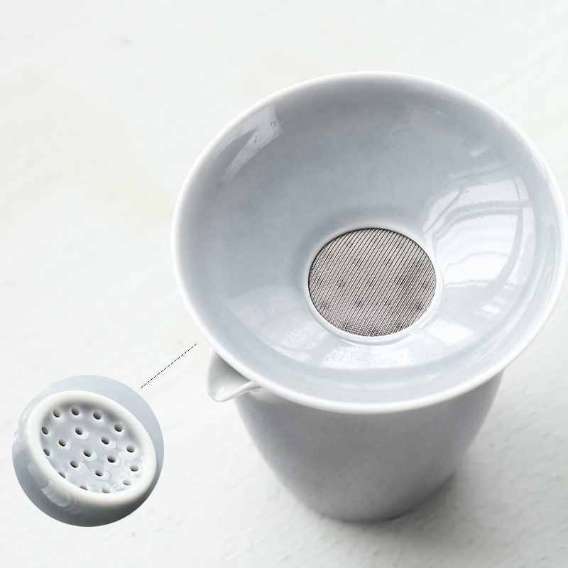 A Live chicken in ash glaze day type ceramic filter filter) kung fu tea tea tea tea accessories tea strainer