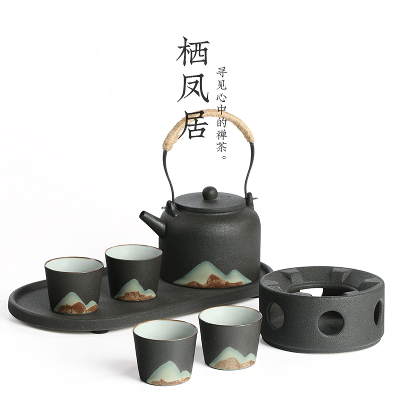 A Live chicken in temperature ceramic tea tea set of suit Japanese mountain boiled based warm tea kettle of a complete set of kung fu tea set