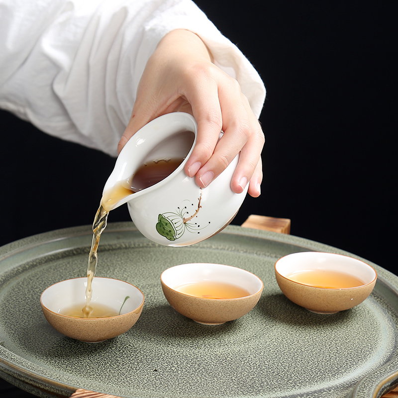 Tang Yan fang clay hand - made tea set office ceramic up kung fu tea tureen household teapot teacup