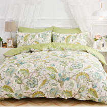 Foreign trade Original single 60 branches 400 plants flower color Egyptian cotton Home Textile four pieces of goon satin pure cotton linen quilt cover full m