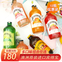 Net red Australia imports Penteo Bag soda pop Ginger Juice Beer Fruity soda Bubble Water Drink * 12 bottles
