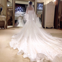 French light wedding dress 2021 new bride fishtail forest department luxury luxury large tail bandeau thin super fairy dream