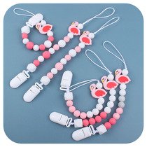 Baby Cartoon Animal Flaminodont Gel Dentiel Gum Baby Bite Tooth Grinding Stick Toy Tooth Gum Pacifier Anti Fall Chain