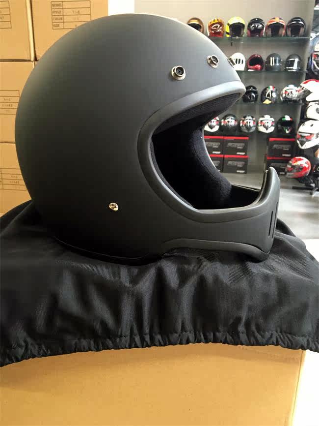 汤普森tt&co新款复古机车全盔大盔体v-2风格哈雷摩托车头盔