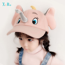 Childrens hats Spring and autumn 1-2-4 years old 3 boys cartoon elephant baby cap cute girl baby Boomer small
