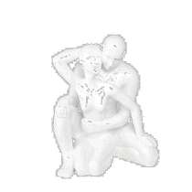 finesse decor entangled romantic couple sculpture 19 5 white - white (USA