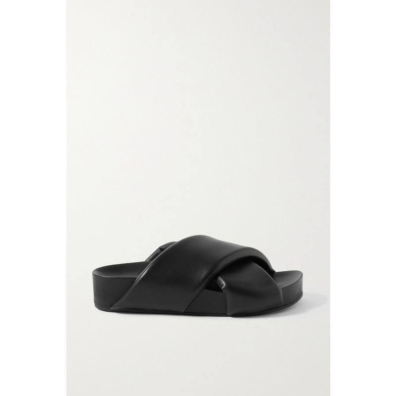 香港直邮潮奢 jil sander 吉尔 桑达 女士 皮革厚底拖鞋 j15wp004