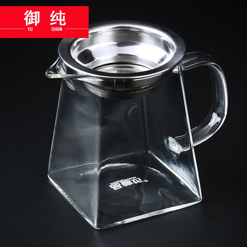 Royal pure transparent heat - resistant glass tea cup creative kung fu tea tea set points fitting justice cup