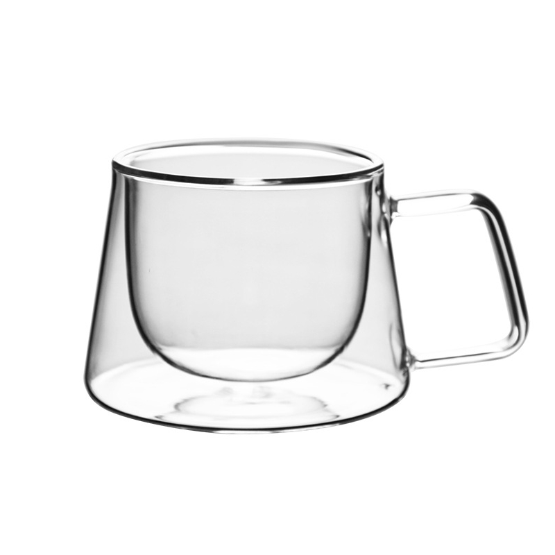 Royal 150 ml pure creative keller cup coffee cup double heat - resistant glass insulation transparent glass cup
