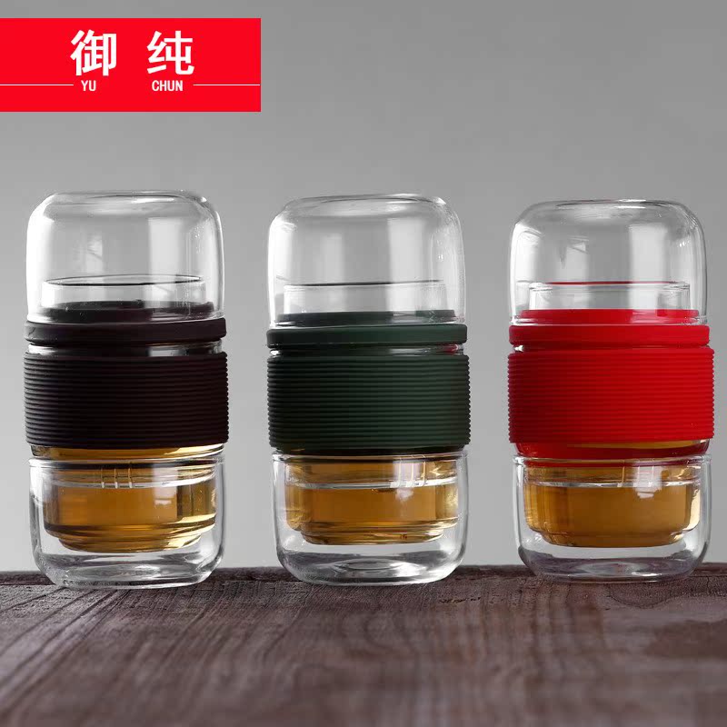 Royal pure is suing portable travel more kung fu tea set package Tours filter glass crack cup tea cup