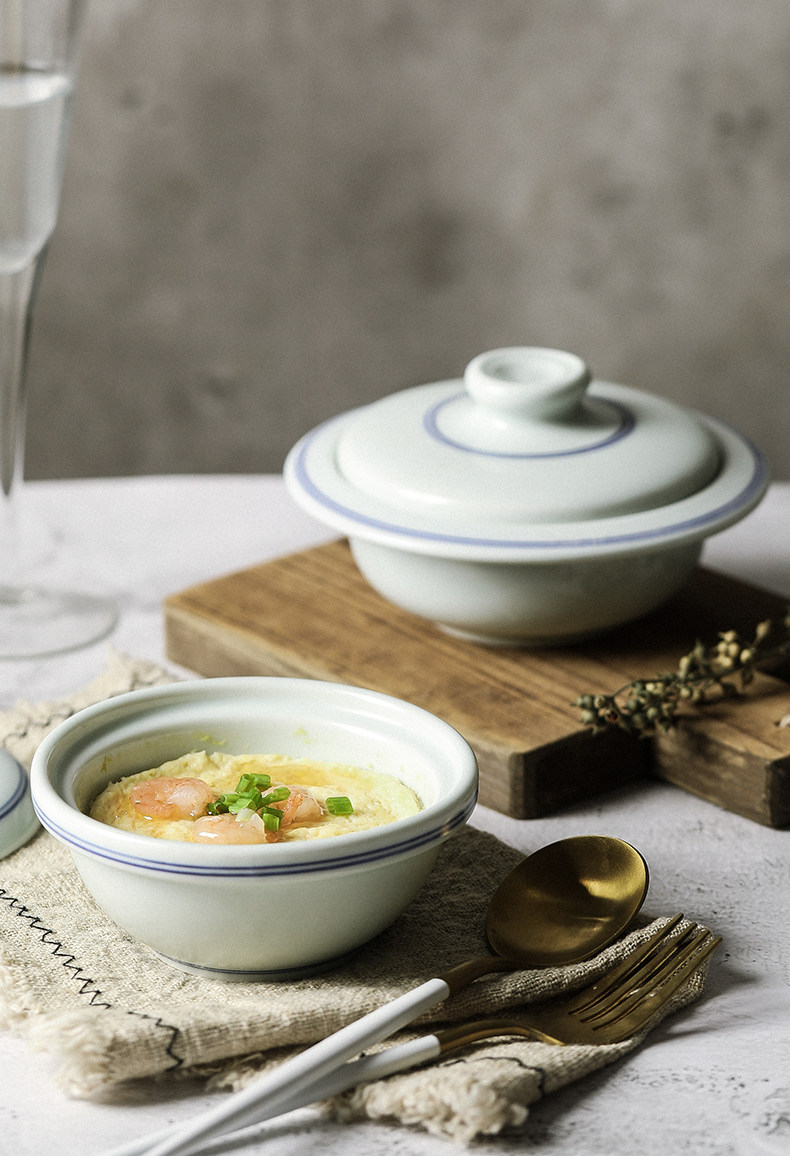 艺隆轩炖盅陶瓷带盖耐高温大号炖罐水蒸蛋燕窝隔水炖盅碗家用批发