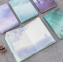 Notebook simple literary stickers exquisite hand account creative color page notebook female illustration cute hand-painted diary notebook