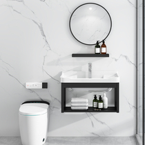 Small-sized wall-type wash basin toilet washbasin balcony simple household integrated face Basin cabinet combination