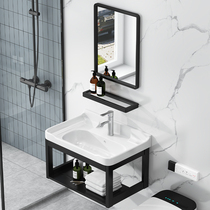 Household wall-mounted washbasin cabinet combination Small apartment mini washbasin Balcony Simple small washbasin sink