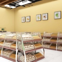 Classic supermarket vegetable and fruit shelves Luxury fruit and vegetable shelves Convenience store multi-function 3-layer stainless steel shelves