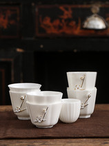 Porcelain Samadhi Dehua Sweet white porcelain Kung Fu tea with teacup Tea cup Master cup Single single cup tea pot ceramic