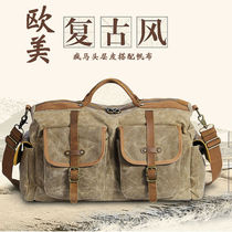 European mens hand-held short-distance travel bag business luggage bag fitness sports bag waterproof canvas boarding bag