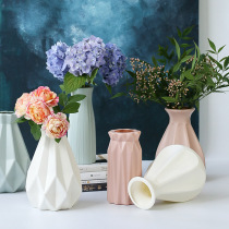 Nordic style creative plastic flower pot bottle jewelry New drop-resistant vase Office vase A variety of multi-color dry vase