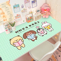 Childrens room Learning Leather Table Mat Waterproof oil free Washing Room Tea Table Tablecu Tabnet Red Girl Hearts Table Cloth Cushion