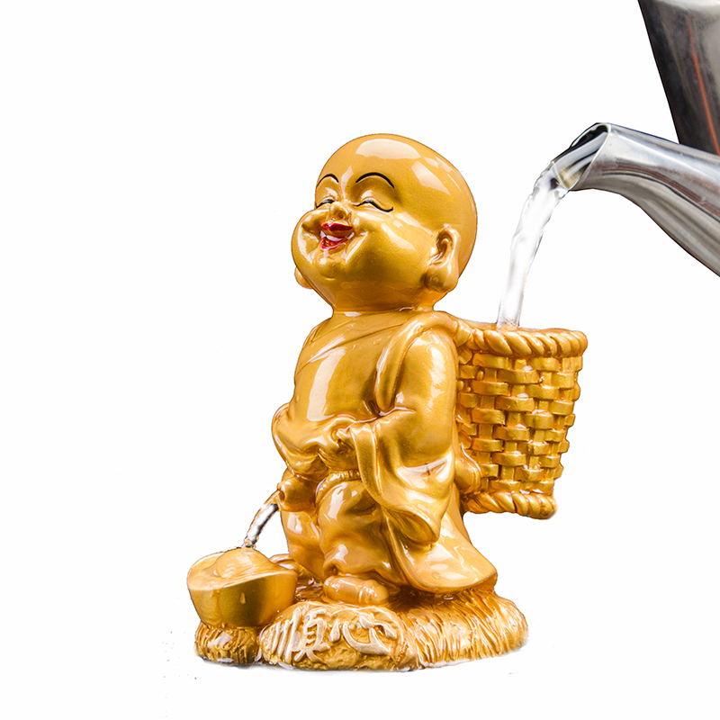 Pet creative lucky child urine discoloration tea to keep water the young monk tea tray was furnishing articles play boutique tea tea accessories