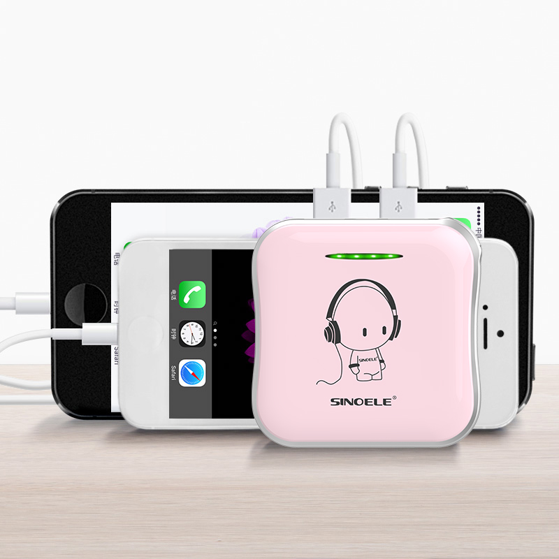 sina rechargeable cute mini mini portable ultra-thin red apple mobile universal mobile power genuine