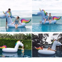 Single unicorn water inflatable Mount resort pool party beach dual-purpose inflatable mattress swimming ring