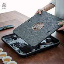 Ceramic water storage small tea tray drainage Wujinshi small tea table simple household rectangular office tray Tea Sea