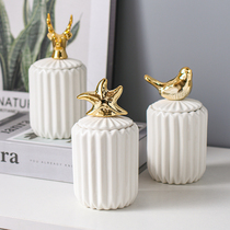 Modern toothpick box toothbox home creative personality toothpick jar storage box bird light luxury European high-end beautiful