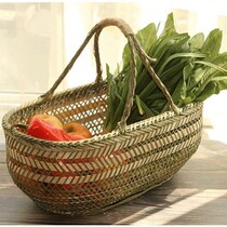 Hanging basket handmade bamboo basket bamboo weaving portable basket bamboo basket egg basket fruit storage bamboo basket bamboo weaving bamboo