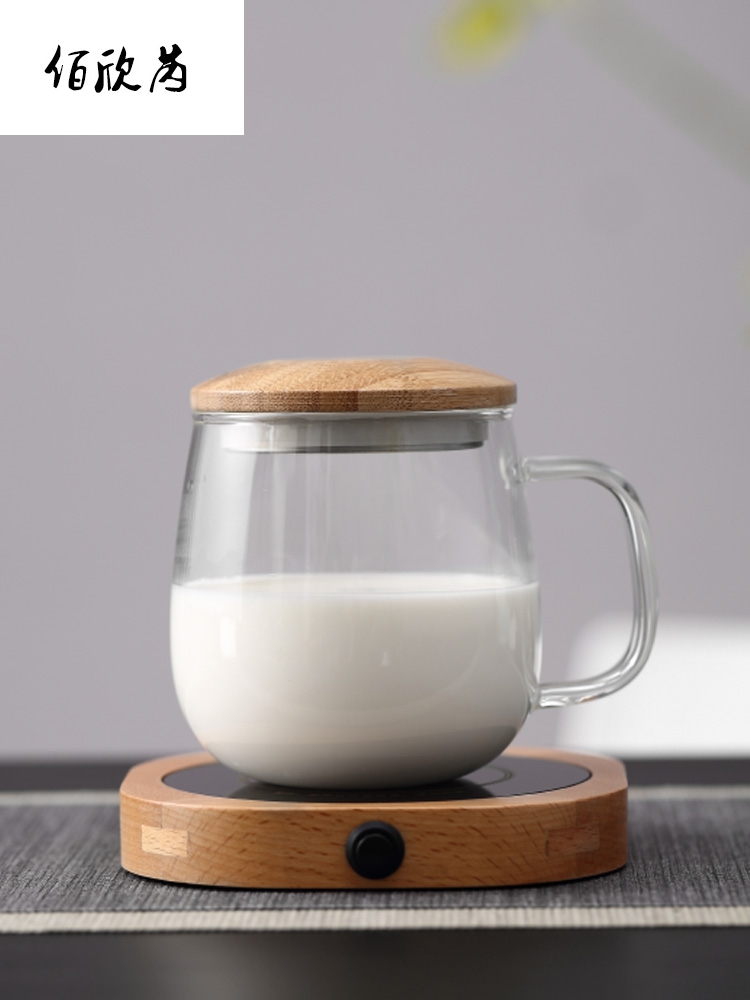 Hk xin rui constant temperature heating temperature cup mat treasure tea ware glass insulation cup teapot tea base home warm milk
