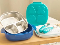 (To Xin Ma Ma) octoto baby lunch box children stainless steel insulation lunch box with lid easy to portable