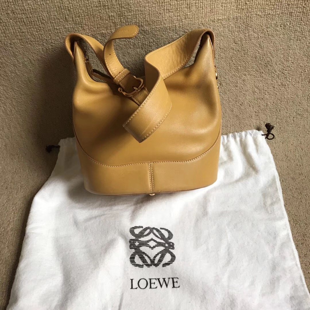 二手奢侈品正品loewe罗意威水桶字母单肩包单肩包日本中古vintage_7折