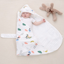 Baby hugging quilt cotton gauze autumn thin section newborn anti-shock wrap quilt swaddle wrap towel first production room supplies