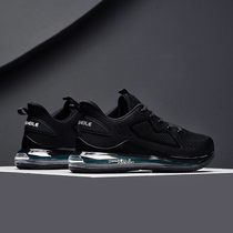 Kimbel mens shoes full palm air cushion shoes mens summer sports shoes shock-absorbing running shoes Fitness Travel black running shoes