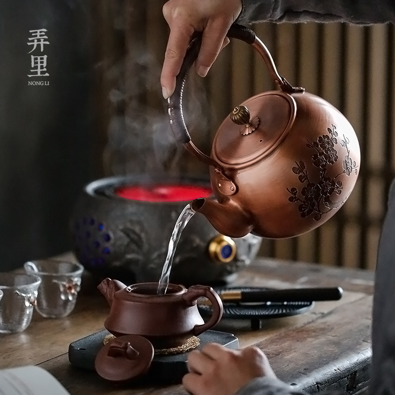 The Get | boiled tea ware plates kettle in restoring ancient ways large plates by hand kung fu tea kettle TaoLu household electricity