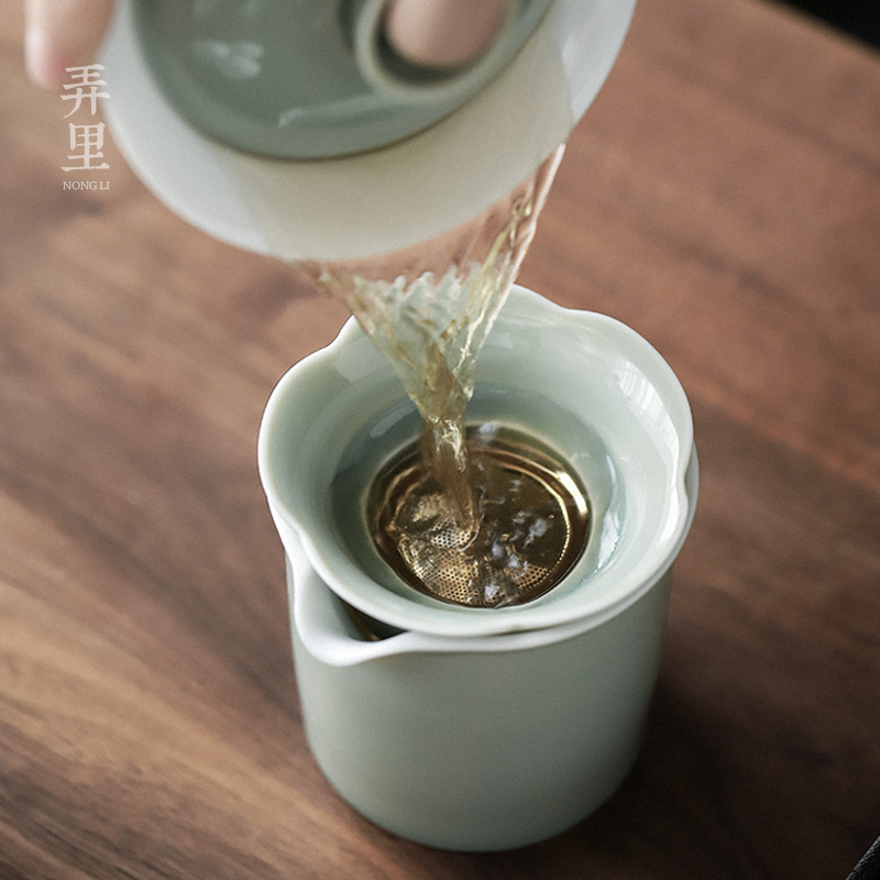 The Get | Japanese black grey tea filter) in perforated stainless steel filter kung fu tea accessories ceramic tea sets