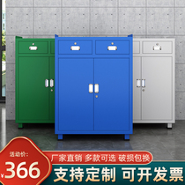 Thickened Workshop Tool Cabinet With Wheels Steam Repair Maintenance Tool Car Hardware Double Open Door Factory Drawer Lockers